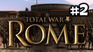 Rome Total War  Walkthrough Part 2  OUTNUMBERED Imperial Campaign [upl. by Adyela]