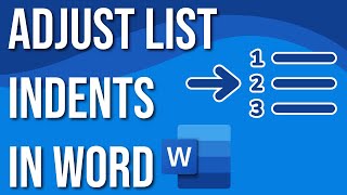 How To Adjust Numbered List Indents In Microsoft Word [upl. by Hills]