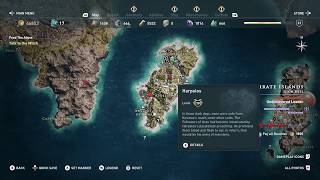 HERPALOS CULTIST KEOS ISLAND MAP LOCATION ASSASSINS CREED ODYSSEY [upl. by Leake]