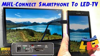 MHL How To Connect Smartphone To TV LED TV HDTV [upl. by Yelrebmik432]