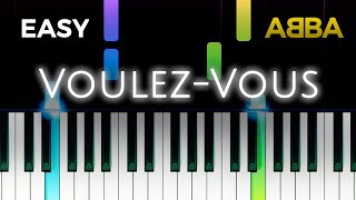 Abba  VoulezVous  EASY Piano TUTORIAL by Piano Fun Play [upl. by Kristos490]