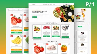 Complete Responsive Grocery Store Website Design Using HTML  CSS  JavaScript  PHP PDO  Demo [upl. by Keener608]