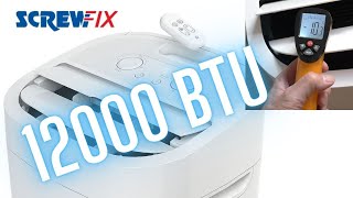 SCREWFIX GoodHome Takoma 12000 BTU mobile air conditioner Review [upl. by Marve]