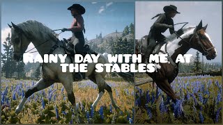 Rainy day with me at the stables  Red Dead Redemption [upl. by Tomaso]