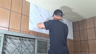 Reformando a cozinha para fazer os vídeos será que ficou bom  com Placa Adesiva [upl. by Karola]