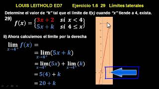 Leithold Ejercicio 16 29 Límites laterales [upl. by Airretnahs589]