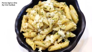 10 Minutes Veg Pasta  Penne aglio e olio  Chef Sarthak Puri [upl. by Gord]