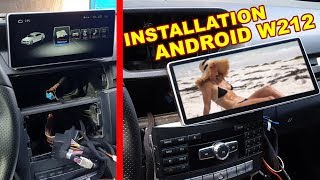 Detailed Install a Huge Android Screen amp CANBUS Steering buttons on Mercedes W212 W204 EClass [upl. by Mufinella853]