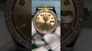 This ROLEX Datejust Steel amp Yellow Gold watch is COVERED in DIAMONDS [upl. by Duong]