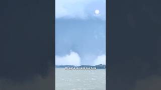 Large Tornado From Hurricane Beryl Causes Damage in Indiana [upl. by Ruskin431]