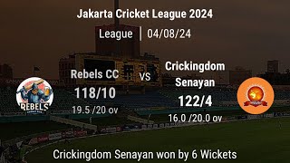 Rebels CC VS Crickingdom Senayan part 1 [upl. by Allimac]