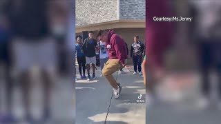 Fresno teacher shows off impressive dance moves for students in viral video [upl. by Jovitah]