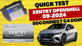 Quick test Xentry Openshell 092024 with SDconnect C4 DOIP on W204 Mercedes Benz [upl. by Nosnor613]