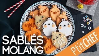 Recette de sablés Molang pour Halloween  Ptitchefcom [upl. by Allys943]