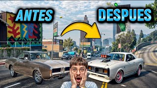 Tuneando autos de las calles de GTA 5 MODO HISTORIA 😱 [upl. by Llaccm]