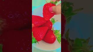 Eat strawberries with me  Strawberries tasty yummy red [upl. by Lachus]