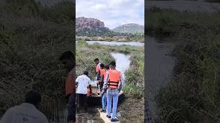 Coracle ride ⛵ hampi Karnataka 😍 song hampikarnataka [upl. by Aihgn854]