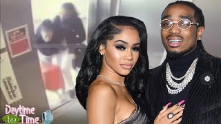 Saweetie and Quavo GO AT IT in the elevator in NEW video footage  WHY they broke up [upl. by Resarf]