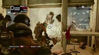 Gears of War 3 Horde Mode  Playing with a friend and Randoms on THRASHBALL [upl. by Connelly]