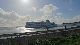 Brittany ferries St Michel sailing out of Portsmouth harbour 17102024 [upl. by Meil]