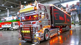 MOST IMPRESSIVE RC MODEL TRUCKS RC SCANIA MAN ACTROS GRAND HAULER SUPER SCALE [upl. by Ytteb]