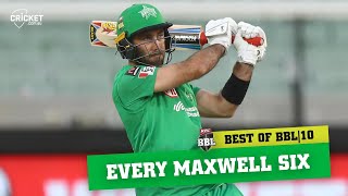 Every six Marvellous Maxwell displays six hitting genius  KFC BBL10 [upl. by Bevus]