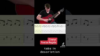 Crazyz requinto cover FUERZAREGIDA shortsvideo tutorial [upl. by Bertina984]