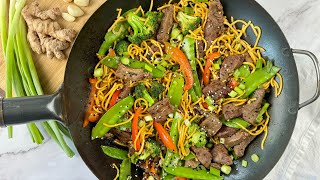 Saucy Teriyaki Beef and Vegetable Noodles [upl. by Htial]