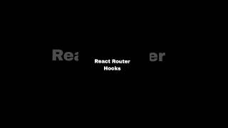 React Router Hooks trending coding shortviral shortsvideo react router hook [upl. by Eiluj]