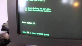 Installing MS DOS  FDISK command [upl. by Hassin]