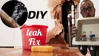 DIY at home plumbing  NON PROFESSIONAL FIXED LEAK [upl. by Atilrahc]