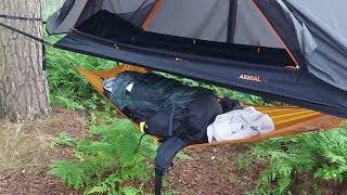 Opeongo Aerial A1 tree tent set up and overnight in the woods [upl. by Arhez360]