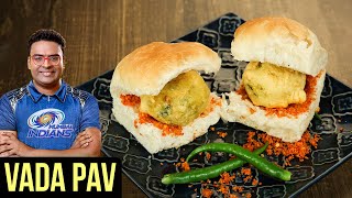 Vada Pav Recipe  How To Make Vada Pav At Home  Batata Vada  Indian Culinary League  Varun [upl. by Ahsinna]