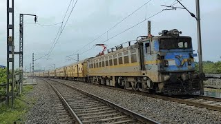 Offlink Wag 7 Charged 03118 Saharsa Junction To Kolkata Fare Special Express Skipping Out Railcurve [upl. by Thibaut]