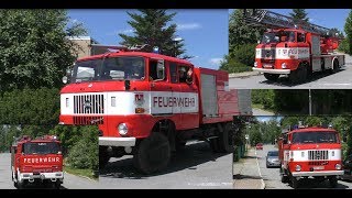 W50LöschzugMagirusDeutz Einsatzfahrten Feuerwehr Lößnitz Aue Borgholzhausen zur Einsatzübung [upl. by Beker]