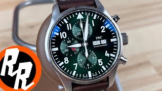 IWC Pilot Chronograph Edition Racing Green Exquisite Timepieces [upl. by Winston377]