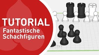 Fantastische Schachfiguren für den 3DDrucker ♟️♟️ clever  3D Print CAD Design Tutorial [upl. by Eppesiug]