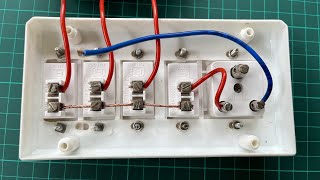 Wiring of 🙄 Most commonly used switch board  😃4Switches  1Socket wiring [upl. by Sida]