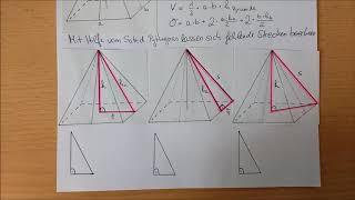 Volumen und Oberfläche in einer Pyramide berechnen [upl. by Alyek]