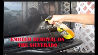 EMBLEM REMOVAL ON THE SILVERADO [upl. by Anegroeg]