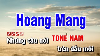 Karaoke Hoang Mang Tone Nam Hay Nhất  Hoàng Luân [upl. by Halilahk]