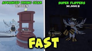 HOW TO GET ADVANCED DIVING GEAR AND SUPER FLIPPERS FAST IN FISCH [upl. by Noivert]