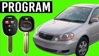 How To Program a Toyota Corolla Key 20052019 [upl. by Mackie571]