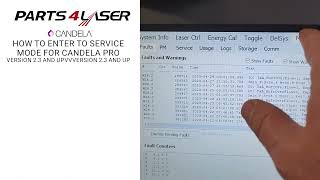 How to enter to service mode for Candela pro version 2 3 and up [upl. by Reuben]