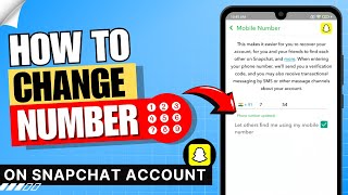 How to Change Number on Snapchat Account ✅ [upl. by Vacla663]