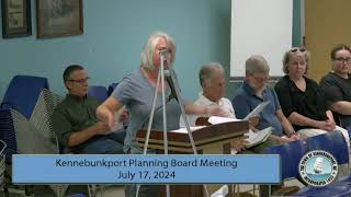 Kennebunkport Planning Board  July 17 2024 [upl. by Rosana]