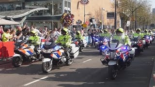 12x Politiemotoren begeleiden laatste loper Marathon Rotterdam 2017 MR17 090417 [upl. by Annaerdna946]