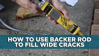 How to Use Backer Rod and Caulk Wide Cracks [upl. by Sivatnod]