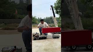 There should be no problem with this hoisting method RC model crane toy [upl. by Suneya]