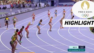 Athletics Womens 4400m Relay  Round 1 Full Highlights 2024  Olympic 2024 Highlights [upl. by Litta629]